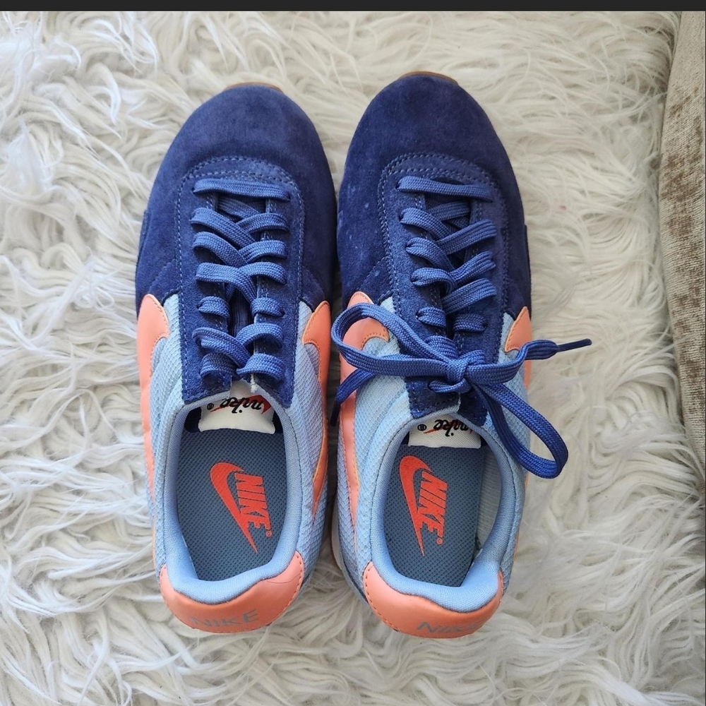 Nike Blue and Orange Athletic Shoes